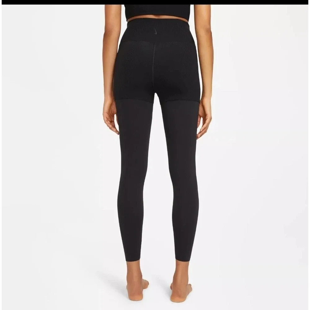 Nike Yoga Luxe Layered Women's XS Training Athletic Leggings DA0729-010 Black